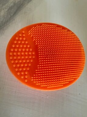 New Orange Silicone Bath Brush for face and body  - Gentle Skin with suction cup